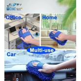 HOMETALES Car Washing Sponge With Microfiber Washer Towel Duster For Cleaning Car. Bike Vehicle Sponge Hand Gloves ( Color May Vary )