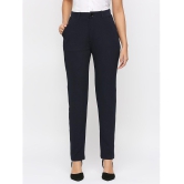 Smarty Pants - Navy Lycra Straight Womens Formal Pants ( Pack of 1 ) - None