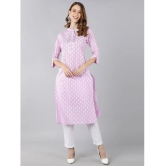 KIPEK - Purple Cotton Women's Straight Kurti ( Pack of 1 ) - None