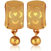 VIVASTRI Golden Stud Earrings ( Pack of 1 ) - Golden