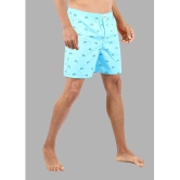 Light Blue Cotton Mens Boxer- ( Pack of 2 ) - None