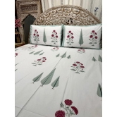 Hand Block Cotton Bedsheet | Gulbagh Bedsheet-King