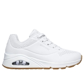 Skechers White Women Uno - Stand On Air Lace Up Sneakers