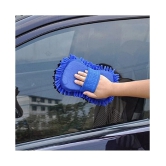 HOMETALES Microfiber Car Wash & Dry Cloth Sponge Hand Gloves dashboard cleaning Duster chenille - Assorted Color (1)