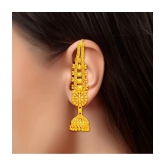 LUV FASHION Golden Ear Chain Earrings ( Pack of 1 ) - Golden