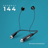 Foxin Foxbeat 144 In-Ear Bluetooth Neckband With 30-Hour Playtime Gunmetal