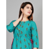 Smien - Navy Blue Rayon Womens Anarkali Kurti ( Pack of 1 ) - None