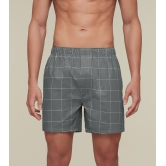 Checkmate Combed Cotton Boxers Frosty Grey S