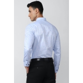 Men Blue Regular Fit Formal Full Sleeves Formal Shirt