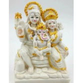 PAYSTORE Polyresin Shiv Family Idol ( 5 cm )