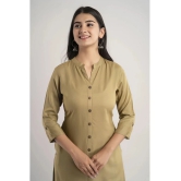 MAUKA - Khaki Rayon Womens A-line Kurti ( Pack of 1 ) - None