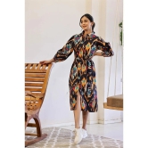 Label Flavia Cotton Printed Midi Womens Shirt Dress - Multicolor ( Pack of 1 ) - None