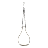 Modern Glass Garden Test Tube Hanging Planter/Vase (10 Inch, Golden)