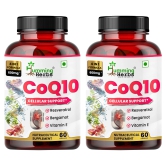 Humming Herbs CoQ10 600mg Cellular Support Supplement with Resveratrol, Bergamot & Vitamin E - Heart Health & Energy Booster - Antioxidan - Pack of 2