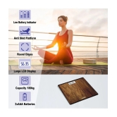 Healthgenie Digital Weight Machine Scale Glass LCD Display Rich Wood Digital Bathroom Weighing Scale