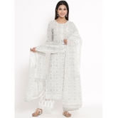 KIPEK - White Straight Cotton Womens Stitched Salwar Suit ( Pack of 1 ) - None