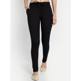 Women Black Regular Fit Solid Cigarette Trouser