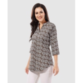 Meher Impex - Brown Crepe Women''s A-Line Top ( Pack of 1 ) - None