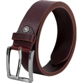 Leather World - Brown 100% Leather Men's Formal Belt ( Pack of 1 ) - None