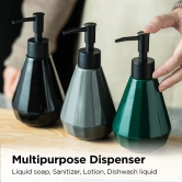 Kuber Industries Liquid Soap Dispenser, Pack of 3, 250 ml, Black, for Handwash, Shampoo, Bathroom, Wash Basin.-Kuber Industries 250ml Liquid Soap Dispenser, Pack of 3, Black, for Handwash, Shampo