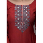 Maquien - Maroon Rayon Womens Straight Kurti - None