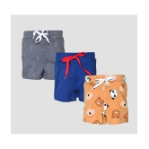 Sathiyas Baby Boys Multicolored Cotton Shorts-Pack of 3 - None