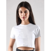 AKTIF White Cotton Regular Fit Womens T-Shirt ( Pack of 1 ) - None