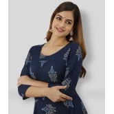 Lee Moda - Blue Rayon Womens Anarkali Kurti ( Pack of 1 ) - XXL