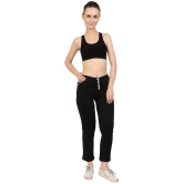 Diaz - 100% Cotton Black Womens Running Trackpants ( Pack of 1 ) - None