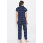 Clovia Blue Cotton Womens Nightwear Nightsuit Sets ( Pack of 2 ) - None