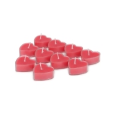 Dynore Red Rose Wax Tea Light Candle 4 cm ( Pack of 10 )