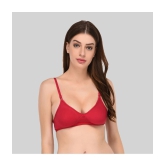 Elina Cotton Non Padded Womens Everyday Bra ( Red ) - 36B