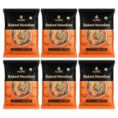 Auric Baked Instant Mexican Peri Peri Noodles 70g (Pack of 6) Baked, Not Fried | Zero Maida, Zero Oil & Zero MSG | Rich Vegetarian International Flavour | Easy To Make Millet Noodles With 50% More Protein