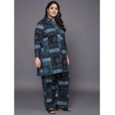 Tissu Black Printed Palazzo Top Set - None