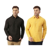 KLOSET By RIAG 100% Cotton Regular Fit Solids Full Sleeves Men's Casual Shirt - Mustard ( Pack of 2 ) - None