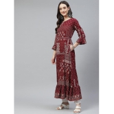 Divena - Maroon Viscose Womens A-Line Kurti ( Pack of 1 ) - None