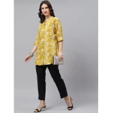 Divena - Mustard Rayon Womens Ethnic A-Line Top ( Pack of 1 ) - None