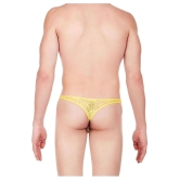 La Intimo Nylon Mens Thongs ( Yellow ) - S