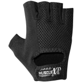 MuscleXP - Black Gym Gloves ( 1 Pair ) - One Size