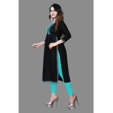 haya fashion - Black Rayon Women's A-line Kurti ( Pack of 1 ) - None