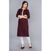 Smien - Coffee Rayon Women''s Straight Kurti ( Pack of 1 ) - None