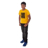 Boys Cotton Will Be Cool Half Sleeve TShirt (Mustard) PID41484