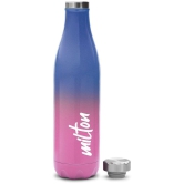 Milton Prudent 800 Thermosteel 24 Hours Hot and Cold Water Bottle, 820 ml, Pink Blue - Pink Blue