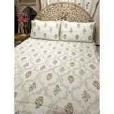 Hand Block Cotton Bedsheet | Daydream Bedsheet-Super King