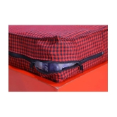 Abhikram Red Cotton Mattress Cover - Double