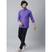 KLOSET By RIAG - Purple Cotton Men's Shirt Style Kurta ( Pack of 1 ) - None