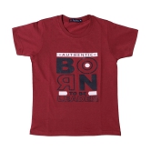 NEUVIN - Maroon Cotton Boys T-Shirt ( Pack of 1 ) - None