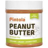 Pintola Organic Peanut Butter - Creamy, Unsweetened, 350 gm