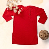 Cotton Kurta for Boys, Men | Colour Pop, Red-XXL