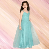 Arshia Fashions Blue Net Girls Gown ( Pack of 1 ) - None